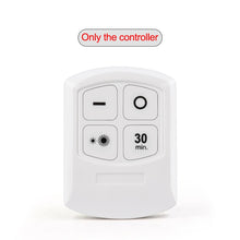 Carregar imagem no visualizador da galeria, Luz LED COB Sob Gabinete Luz Noturna Luz Noturna Controle Remoto Sem Fio Regulável Lâmpada de Guarda-roupa 3W Super Brilhante Iluminação de Armário