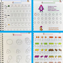 Carregar imagem no visualizador da galeria, Caderno de Prática de Magia de Groove 3D Francês Livro Infantil Números de Aprendizagem Letras Francesas Caligrafia Escrita Livros de Exercícios Presente