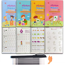 Carregar imagem no visualizador da galeria, Caderno de Prática de Magia de Groove 3D Francês Livro Infantil Números de Aprendizagem Letras Francesas Caligrafia Escrita Livros de Exercícios Presente