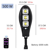 Carregar imagem no visualizador da galeria, 3000W Lâmpada Solar LED para Exterior Poderosa Lâmpada Solar 3 Modos à Prova D'Água Jardim Lâmpada de Rua com Sensor de Movimento