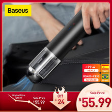 Carregar imagem no visualizador da galeria, Baseus 15000Pa Aspirador de pó de carro sem fio Mini limpeza de carro Aspirador de mão portátil W Luz LED para limpador de interior de carro