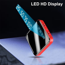 Carregar imagem no visualizador da galeria, Mini power bank usb led 20000 mah ed hd display celular carregador portátil carregamento rápido 2 entradas android para iphone xiaomi