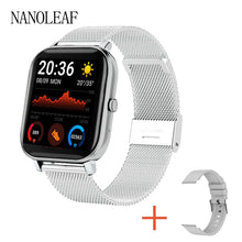 Carregar imagem no visualizador da galeria, Relógio inteligente masculino feminino com suporte a tela sensível ao toque completo monitor de freqüência cardíaca previsão do tempo mostrador personalizado fitness esportivo relógio de pulso digital
