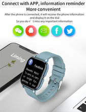 Carregar imagem no visualizador da galeria, Relógio inteligente masculino feminino com suporte a tela sensível ao toque completo monitor de freqüência cardíaca previsão do tempo mostrador personalizado fitness esportivo relógio de pulso digital